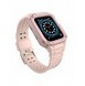 Protect Strap Band med fodral för Apple Watch 7 / SE (45/44 / 42mm) fodral Pansarklocka Rosa