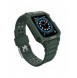 Protect Strap Band med fodral för Apple Watch 7 / SE (45/44 / 42 mm) fodral pansarklocka Grön