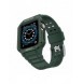 Protect Strap Band med fodral för Apple Watch 7 / SE (45/44 / 42 mm) fodral pansarklocka Grön