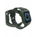 Protect Strap Band med fodral för Apple Watch 7 / SE (45/44 / 42 mm) fodral pansarklocka Grön