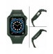 Protect Strap Band med fodral för Apple Watch 7 / SE (45/44 / 42 mm) fodral pansarklocka Grön