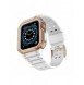 Protect Strap Band Band med fodral för Apple Watch 7 / SE (41/40 / 38mm) fodral Pansarklocka Vit