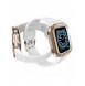 Protect Strap Band Band med fodral för Apple Watch 7 / SE (41/40 / 38mm) fodral Pansarklocka Vit