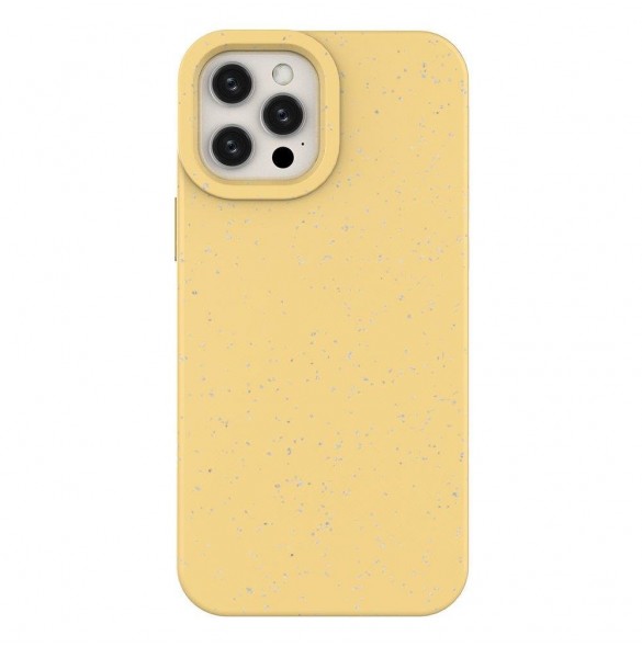 Eco Fodral för iPhone 12 mini silikonskal telefonfodral gult