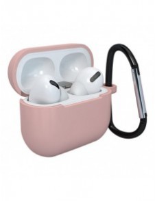 Fodral för AirPods 3 mjukt silikonfodral för hörlurar + nyckelring lobster clasp hänge rosa (fodral D)