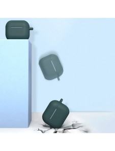 Fodral för AirPods 3 mjukt silikonfodral för hörlurar + nyckelring lobster clasp hänge rosa (fodral D)