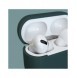 Fodral för AirPods 3 Silikonmjukt hörlursfodral + Nyckelring Hummerlås hänge mörkblå (fodral D)