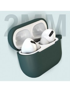 Fodral för AirPods 3 mjukt silikonfodral för hörlurar + nyckelring lobster clasp hänge rött (fodral D)