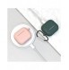 Fodral för AirPods 3 mjukt silikonfodral för hörlurar + nyckelring lobster clasp hänge rött (fodral D)
