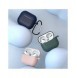 Fodral för AirPods 3 mjukt silikonfodral för hörlurar + nyckelring lobster clasp hänge svart (fodral D)