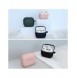 Fodral för AirPods 3 mjukt silikonfodral för hörlurar + nyckelring lobster clasp hänge svart (fodral D)