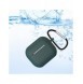 Fodral för AirPods 3 mjukt silikonfodral för hörlurar + nyckelring lobster clasp hänge svart (fodral D)