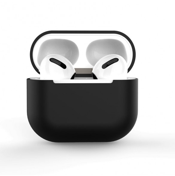 Fodral för AirPods 3 mjukt silikonfodral för hörlurar svart (fodral C)