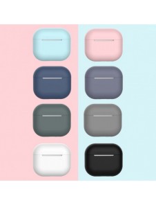 Fodral för AirPods 3 mjukt silikonfodral för hörlurar svart (fodral C)