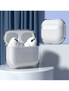 Fodral för AirPods 3 hårt och starkt fodral för hörlurar genomskinligt (fodral A)