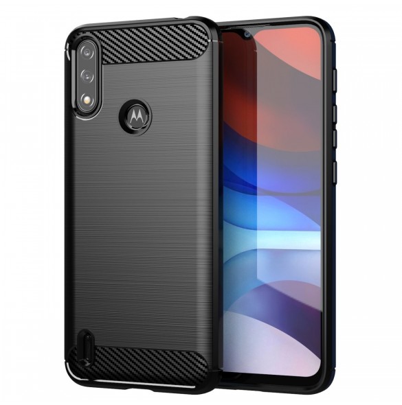 Kolfodral Flexibelt skyddsfodral Motorola Moto E7i Power svart