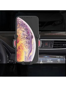 Gravity smartphone bilhållare för luftventil med luftfräschare silver (YC06)