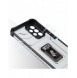 Crystal Ring Case tufft hybridskal + magnetisk hållare för Samsung Galaxy A13 5G svart