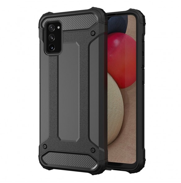 Hybrid Armor Case Tough Rugged Cover för Samsung Galaxy A03s svart