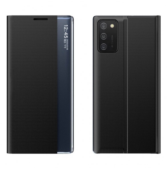 Nytt Sleep Case-fodral med stativfunktion för Samsung Galaxy A03s (166.5) svart