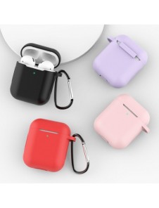 Fodral för AirPods Pro 2 / AirPods Pro Silikon Mjukt hörlursfodral + Nyckelring Lobster Clasp Pendant Rosa (fodral D)