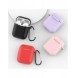 Fodral för AirPods Pro 2 / AirPods Pro Silikon Mjukt hörlursfodral + Nyckelring Lobster Clasp Pendant Rosa (fodral D)