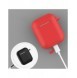 Fodral för AirPods Pro 2 / AirPods Pro mjukt silikonfodral för hörlurar + nyckelring lobster clasp hänge svart (fodral D)