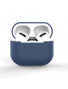 Fodral för AirPods Pro mjukt fodral i silikon för hörlurar blå (fodral C)