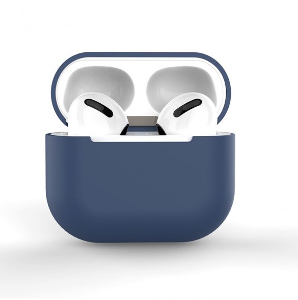 Fodral för AirPods Pro mjukt fodral i silikon för hörlurar blå (fodral C)