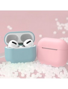 Fodral för AirPods Pro mjukt fodral i silikon för hörlurar blå (fodral C)