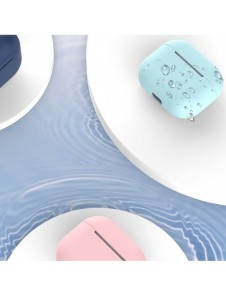 Fodral för AirPods Pro mjukt fodral i silikon för hörlurar blå (fodral C)