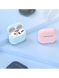 Fodral för AirPods 2 / AirPods 1 mjukt silikonfodral för hörlurar blå (fodral C)