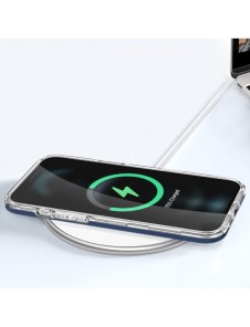 Genomskinligt 3-i-1 fodral för iPhone 11 Pro blå ram gel skal