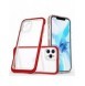Genomskinligt 3-i-1 fodral för iPhone 11 Pro ramskydd gel rött
