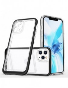 Klart 3-i-1 fodral för iPhone 11 Pro Max fodral gel skal med ram svart