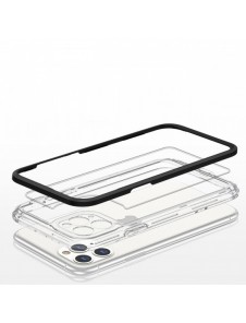 Klart 3-i-1 fodral för iPhone 11 Pro Max fodral gel skal med ram svart