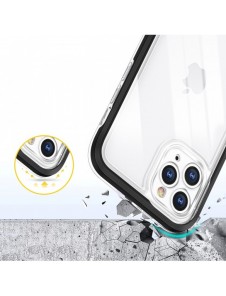 Klart 3-i-1 fodral för iPhone 11 Pro Max fodral gel skal med ram svart