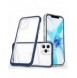 Genomskinligt 3-i-1 fodral för iPhone 11 Pro Max blå ram gel skal