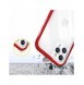Genomskinligt 3in1-fodral för iPhone 11 Pro Max Frame Cover Gel Röd
