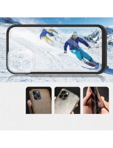 Klart 3in1-fodral för iPhone 12 Frame Gel Cover Svart