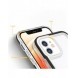 Klart 3in1-fodral för iPhone 12 Frame Gel Cover Svart