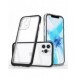 Genomskinligt 3-i-1 fodral för iPhone 12 Pro frame gel skal svart