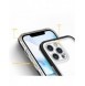 Genomskinligt 3-i-1 fodral för iPhone 12 Pro frame gel skal svart