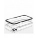 Genomskinligt 3-i-1 fodral för iPhone 12 Pro frame gel skal svart