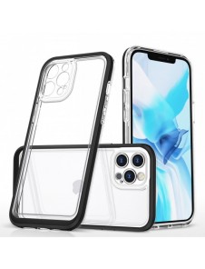 Klart 3-i-1 fodral för iPhone 12 Pro Max fodral gel skal med ram svart
