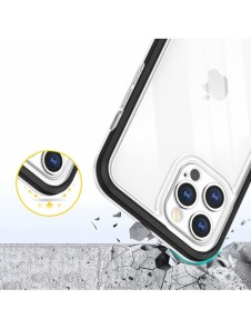 Klart 3-i-1 fodral för iPhone 12 Pro Max fodral gel skal med ram svart