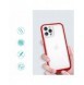 Genomskinligt 3in1-fodral för iPhone 12 Pro Max Ramskydd Gel Röd