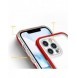 Genomskinligt 3in1-fodral för iPhone 12 Pro Max Ramskydd Gel Röd