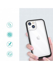 Klart 3-i-1 fodral för iPhone 13 mini gel skal med ram svart