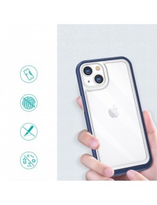 Klart 3-i-1 fodral för iPhone 13 mini gel skal med ram blå